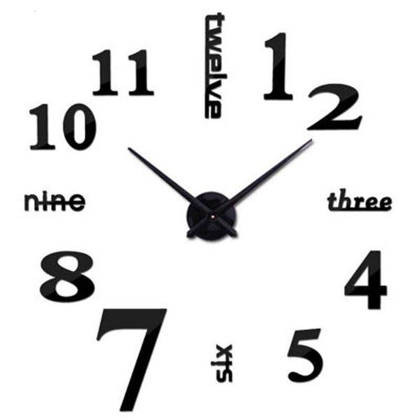 modern 3d wall clock mirror sticker large number diy art decals home living room clocks
modern 3d wall clock mirror sticker large number diy art decals home living room clocks