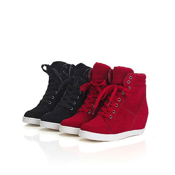 boots spring autumn winter women faux suede leather wedge platform hidden heel shoes high casual for woman, Black
boots spring autumn winter women faux suede leather wedge platform hidden heel shoes high casual for woman, Black