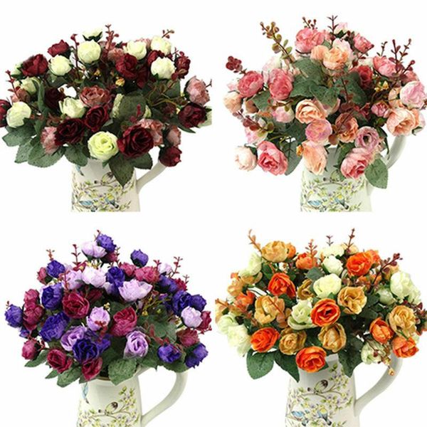 decorative flowers & wreaths 21 heads artificial rose fake flower bouquet for wedding party home decor
decorative flowers & wreaths 21 heads artificial rose fake flower bouquet for wedding party home decor