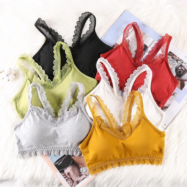 bras linbaiway women cotton lingerie lace bralette seamless tank camis underwear crop women's beautiful back bra, Red;black
bras linbaiway women cotton lingerie lace bralette seamless tank camis underwear crop women's beautiful back bra, Red;black