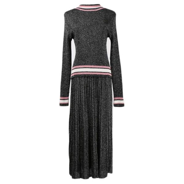 women's two piece pants autumn striped casual knitting sets women winter stylish bottoming knitted sweater slim pleated skirt blue suit, White
women's two piece pants autumn striped casual knitting sets women winter stylish bottoming knitted sweater slim pleated skirt blue suit, White