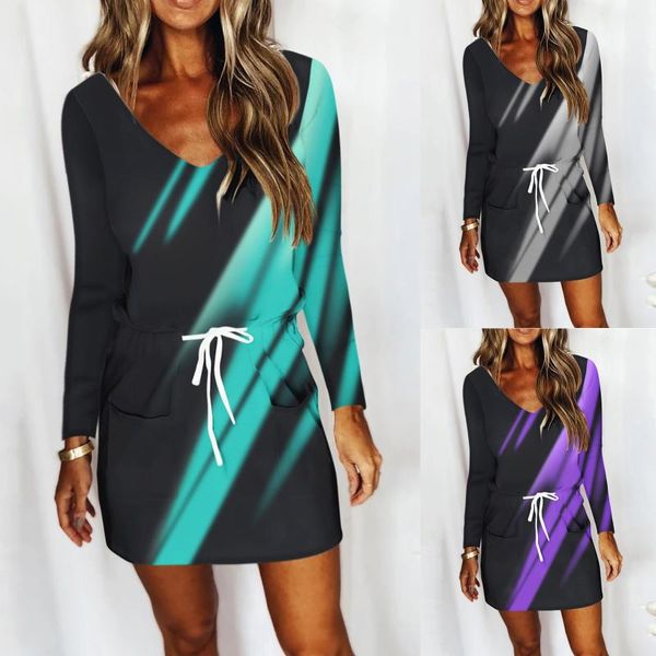 casual dresses 2021 women gradient dress v-neck loose long sleeve pocket mini beach party daily vestidos, Black;gray
casual dresses 2021 women gradient dress v-neck loose long sleeve pocket mini beach party daily vestidos, Black;gray