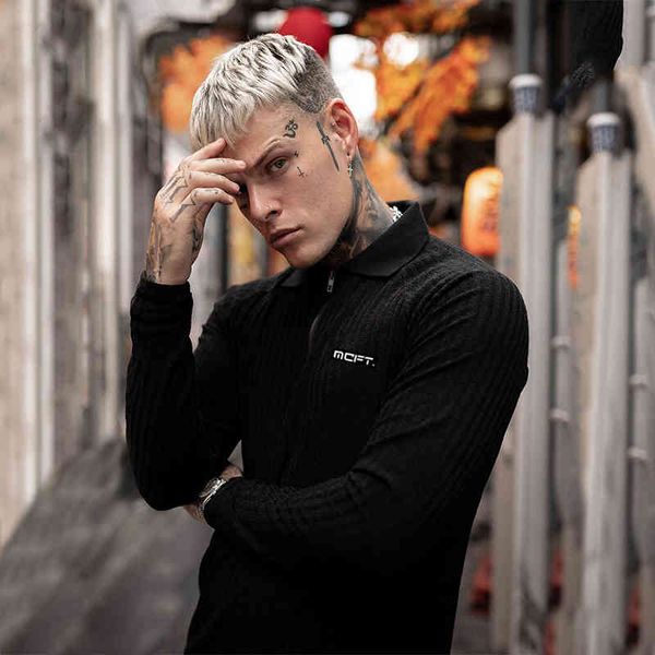 polo shirt men bodybuilding fitness knitted polos long sleeve sweaters men gym workout shirt turn collar slim fit poloshirt 210421, White;black
polo shirt men bodybuilding fitness knitted polos long sleeve sweaters men gym workout shirt turn collar slim fit poloshirt 210421, White;black