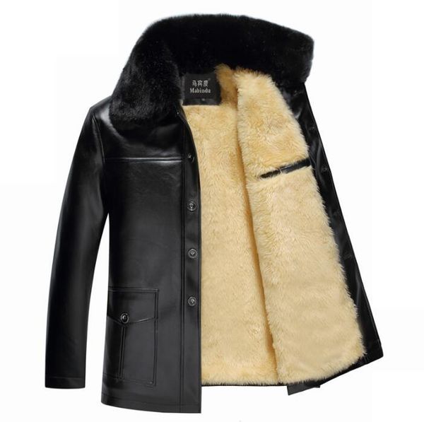men's fur & faux winter motorcycle leather jacket men turn-down collar medium-long coats mens plus velvet thickening loose size 3xl, Black
men's fur & faux winter motorcycle leather jacket men turn-down collar medium-long coats mens plus velvet thickening loose size 3xl, Black
