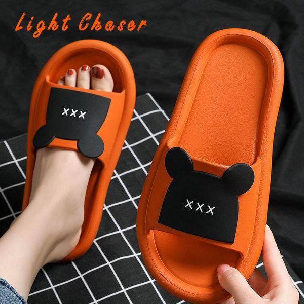 slippers summer men women indoor eva platform soft bottom sandals trend slides beach shoes home 36-45, Black 
slippers summer men women indoor eva platform soft bottom sandals trend slides beach shoes home 36-45, Black