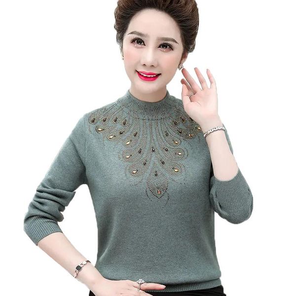 women's sweaters winter middle-aged elderly women pullover knitwear mother long sleeve sweater female plus size casual thicken knit r56, White;black
women's sweaters winter middle-aged elderly women pullover knitwear mother long sleeve sweater female plus size casual thicken knit r56, White;black