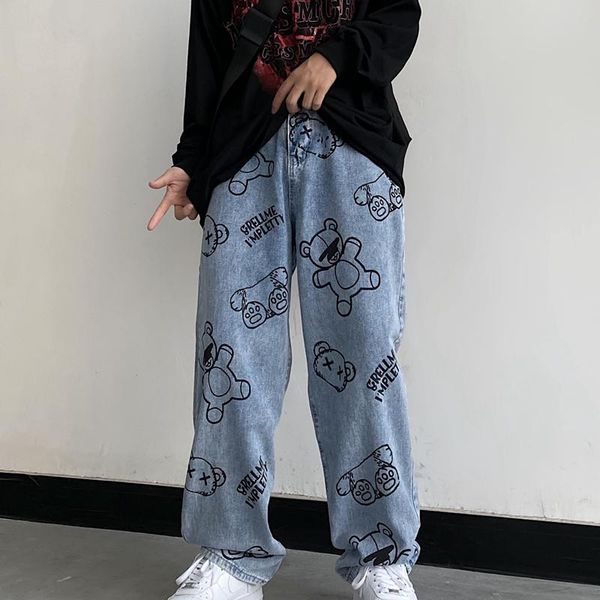 women's jeans retro cartoon print casual wide leg straight y2k baggy high waist distressed, Blue
women's jeans retro cartoon print casual wide leg straight y2k baggy high waist distressed, Blue