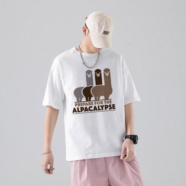 men's t-shirts summer white men cartoon cute alpacalypse print short sleeve harajuku jujutsu kaisen screeching weasel alternative vinta, White;black
men's t-shirts summer white men cartoon cute alpacalypse print short sleeve harajuku jujutsu kaisen screeching weasel alternative vinta, White;black