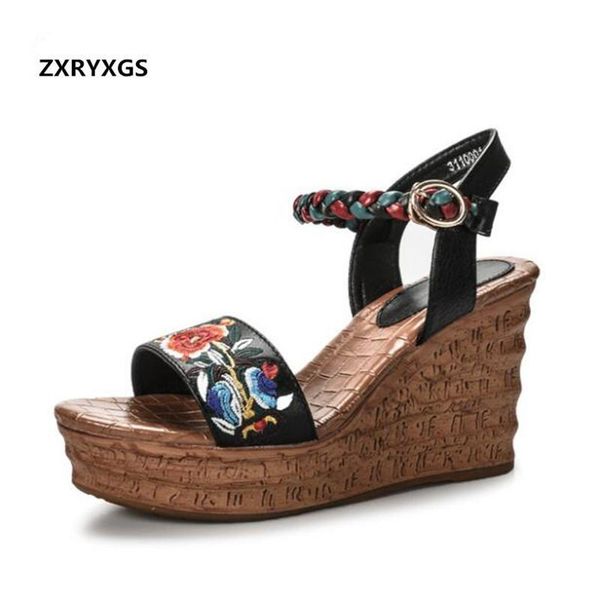 est embroidered sheepskin leather shoes woman wedge sandals high heels 2021 -selling summer women fashion, Black
est embroidered sheepskin leather shoes woman wedge sandals high heels 2021 -selling summer women fashion, Black
