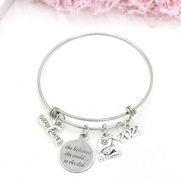 charm bracelets arrival stainless steel expandablewire bangle zinc alloy star 2022 graduation bracelet&bangle graduaters gift pulsera, Golden;silver
charm bracelets arrival stainless steel expandablewire bangle zinc alloy star 2022 graduation bracelet&bangle graduaters gift pulsera, Golden;silver