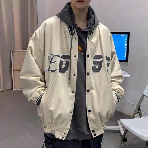 men's jackets jacket baseball uniform loose hip hop handsome autumn winter clothes hong kong style student sports coat, Black;brown
men's jackets jacket baseball uniform loose hip hop handsome autumn winter clothes hong kong style student sports coat, Black;brown