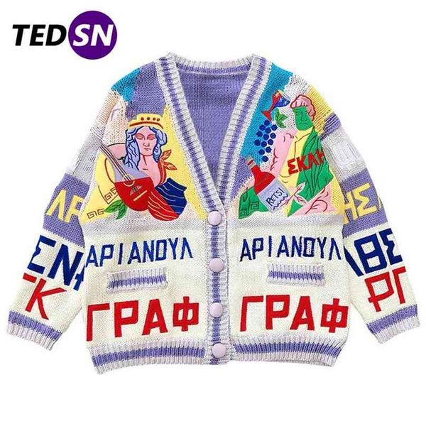 vintage graffiti embroidery cardigan knit sweater men spring harajuku knitted hip hop retro streetwear casual un210918, White;black
vintage graffiti embroidery cardigan knit sweater men spring harajuku knitted hip hop retro streetwear casual un210918, White;black