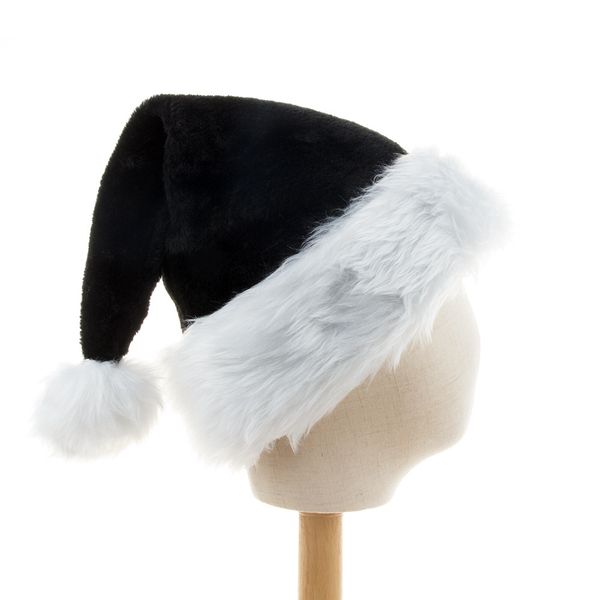 black plush christmas hat thickened fleece big ball christmas halloween party hat christmas decoration hat, Blue;gray
black plush christmas hat thickened fleece big ball christmas halloween party hat christmas decoration hat, Blue;gray