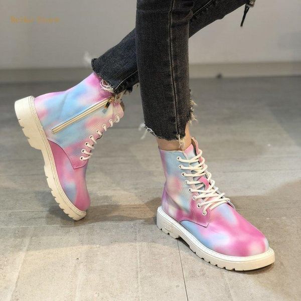 summer boots square heel casual round head rubber conventional front lace-up pu mid side zipper color matching, Black
summer boots square heel casual round head rubber conventional front lace-up pu mid side zipper color matching, Black