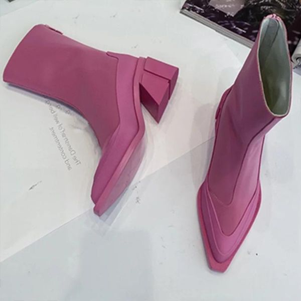 boots deat 2021 autumn winter fashion casual back zipper pointed thick heel british style looks shoes women sg770, Black
boots deat 2021 autumn winter fashion casual back zipper pointed thick heel british style looks shoes women sg770, Black