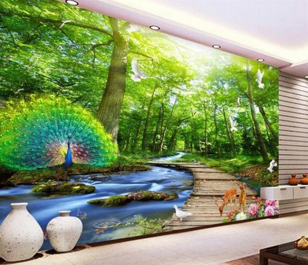 wallpapers custom mural wallpaper 3d forest peacock wood bridge nature scenery po wall murals living room tv sofa backdrop painting
wallpapers custom mural wallpaper 3d forest peacock wood bridge nature scenery po wall murals living room tv sofa backdrop painting