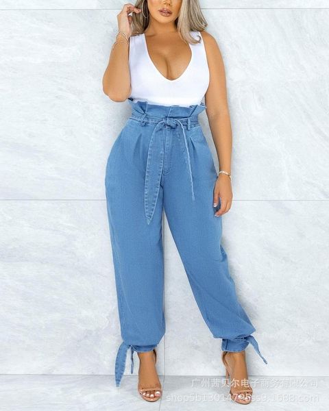 women's jeans 2021 streetwear mom cargo fall spring pants high wait casual loose lace up long trousers women denim, Blue
women's jeans 2021 streetwear mom cargo fall spring pants high wait casual loose lace up long trousers women denim, Blue