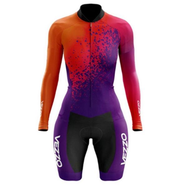 racing sets 2021 vezzo women's professional long sleeved skinsuit conjunto feminino ciclismo cycling jersey triathlon jumpsuit kits, Black;blue
racing sets 2021 vezzo women's professional long sleeved skinsuit conjunto feminino ciclismo cycling jersey triathlon jumpsuit kits, Black;blue