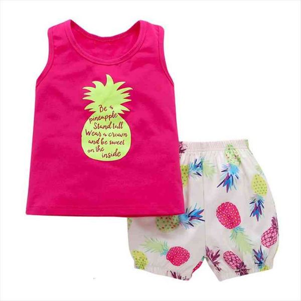 summer kids girls clothes set pineapple style shorts sleeveless toddle baby 2 pcs casual suit sets, White
summer kids girls clothes set pineapple style shorts sleeveless toddle baby 2 pcs casual suit sets, White