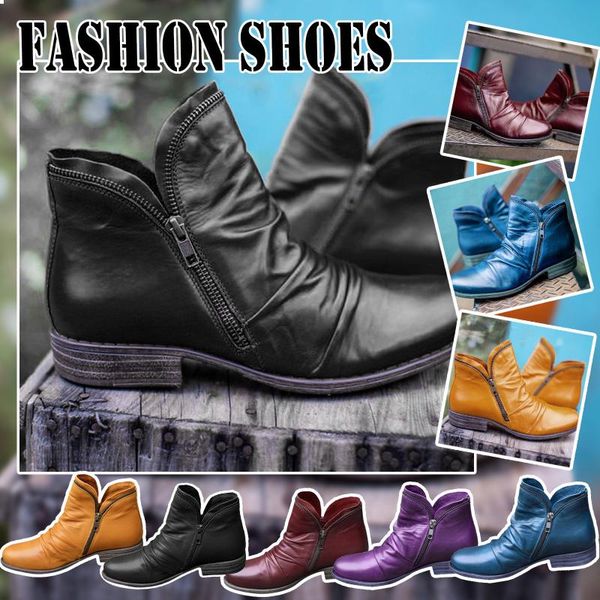 boots women ankle spring autumn pu leather boot female short suede booties zipper retro trend naked, Black
boots women ankle spring autumn pu leather boot female short suede booties zipper retro trend naked, Black