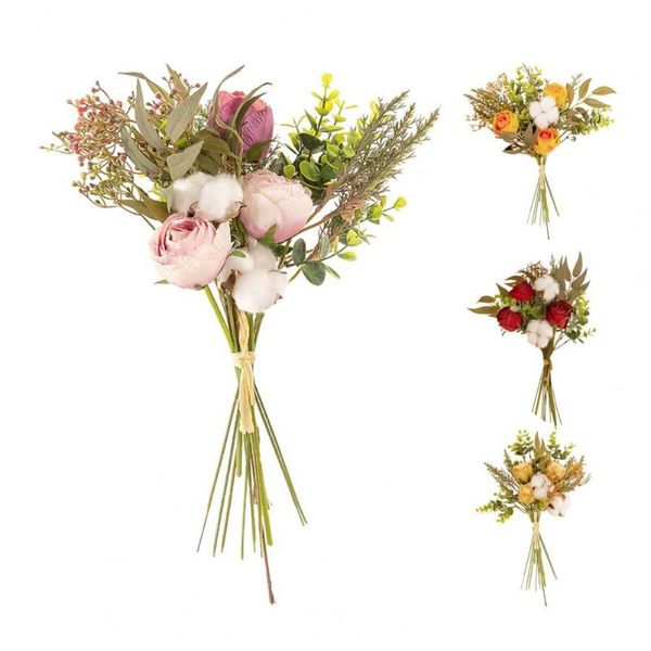 decorative flowers & wreaths 1 bouquet artificial eye-catching realistic looking faux silk flower rose deskornaments wedding decor
decorative flowers & wreaths 1 bouquet artificial eye-catching realistic looking faux silk flower rose deskornaments wedding decor