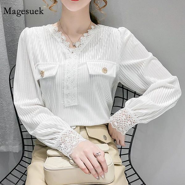 women's blouses & shirts autumn long sleeve women fashion v collar 2021 gold velvet bottom blouse lace splicing office lady shirt 12057, White
women's blouses & shirts autumn long sleeve women fashion v collar 2021 gold velvet bottom blouse lace splicing office lady shirt 12057, White