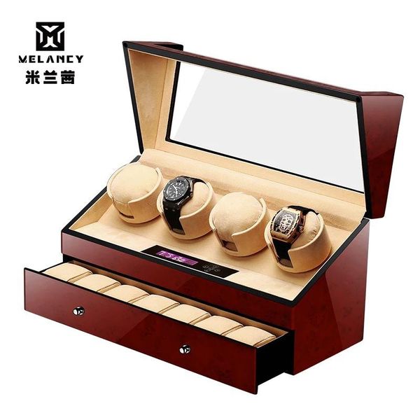 watch boxes & cases auto winder case wood clock casket box lacquer rotate silent motor display, Black;blue
watch boxes & cases auto winder case wood clock casket box lacquer rotate silent motor display, Black;blue