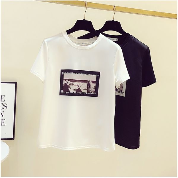 women's t-shirt fashion painting print cotton short sleeve t shirt woman o-neck loose baggy white black summer clothes for wo
women's t-shirt fashion painting print cotton short sleeve t shirt woman o-neck loose baggy white black summer clothes for wo