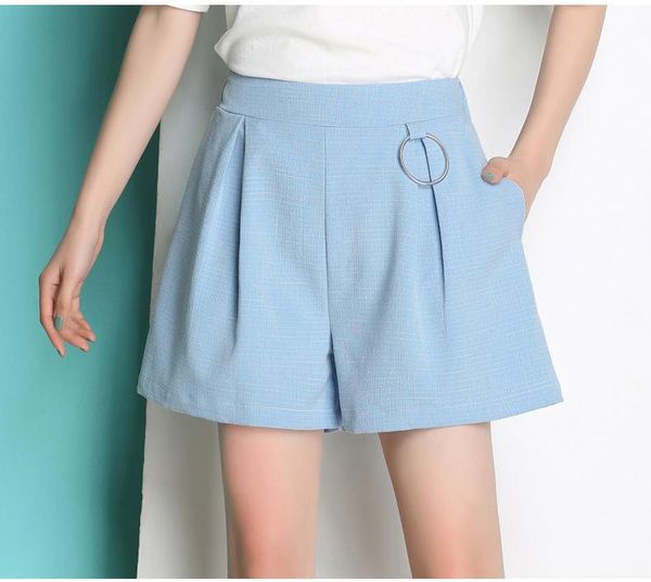 women's shorts summer thin section cotton is not curled outside wearing loose, White;black