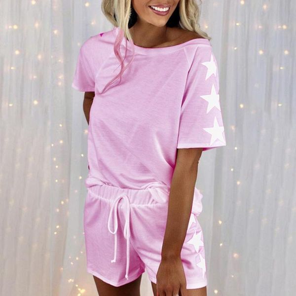women's tracksuits women outfit summer 2021 five-pointed star print drawstring two-piece o neck short sleeve t-shirt shorts set for spo, Gray
women's tracksuits women outfit summer 2021 five-pointed star print drawstring two-piece o neck short sleeve t-shirt shorts set for spo, Gray