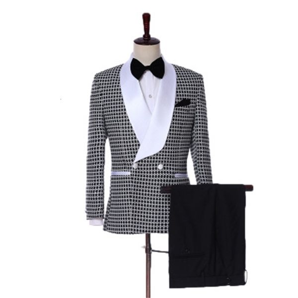 plaid slim men suit blazer casual daily wear clothing green fruit collar party gala coat outfit business set, White;black
plaid slim men suit blazer casual daily wear clothing green fruit collar party gala coat outfit business set, White;black