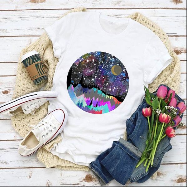 women t shirts graphic star universe space printed cute lady summer shirt clothes womens clothing tee, White
women t shirts graphic star universe space printed cute lady summer shirt clothes womens clothing tee, White