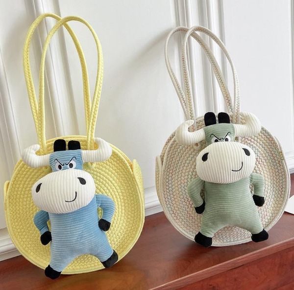 straw fashion woven female bags underarm bag single shoulder handbag
