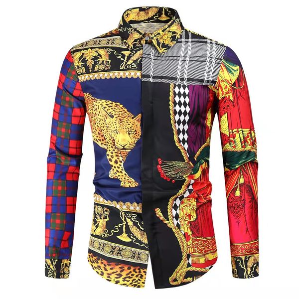 2022 new boutique fashion print men's casual long-sleeved shirts male slim high-end letter printing leisure shirts -4xl, White;black
2022 new boutique fashion print men's casual long-sleeved shirts male slim high-end letter printing leisure shirts -4xl, White;black