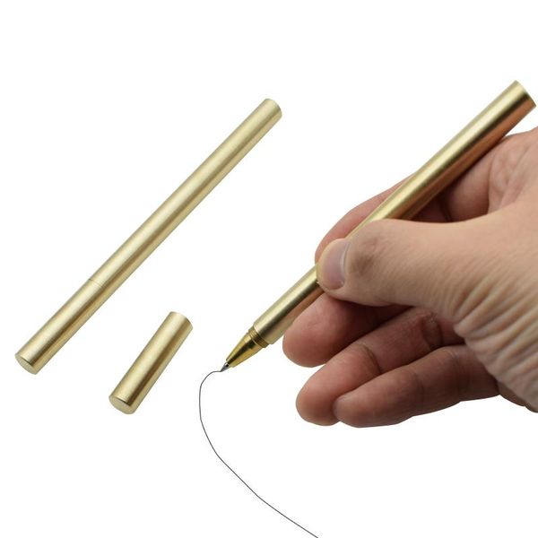 smooth bright surface brass gel pen 0.5mm black ink refill writing tools office school supplies materials pens
smooth bright surface brass gel pen 0.5mm black ink refill writing tools office school supplies materials pens