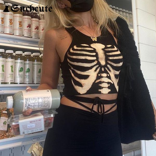 women's tanks & camis goth aesthetic ribbed summer dark academia sleeveless crop women streetwear fitness casual female, White
women's tanks & camis goth aesthetic ribbed summer dark academia sleeveless crop women streetwear fitness casual female, White