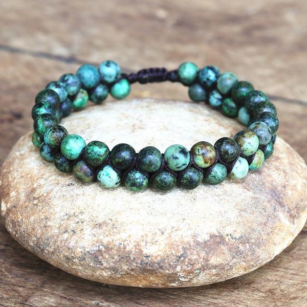 charm bracelets handmade jewelry 6mm african stone beads braided bracelet women men friendship strand, Golden;silver
charm bracelets handmade jewelry 6mm african stone beads braided bracelet women men friendship strand, Golden;silver