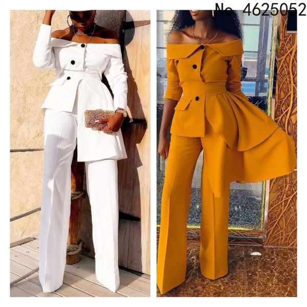 women's two piece pants 2 pieces sets arrival off the shoulder long and fashion lady elegant sleeves casual matching, White
women's two piece pants 2 pieces sets arrival off the shoulder long and fashion lady elegant sleeves casual matching, White