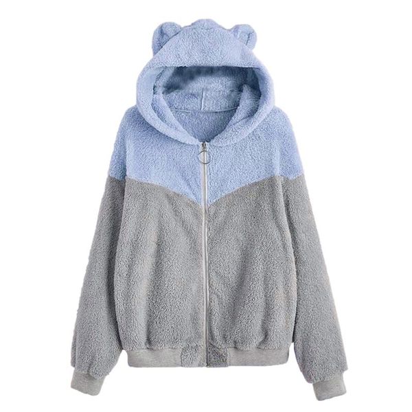 women's hoodies & sweatshirts women winter zipper coat patchwork hooded pullover loose plus size warm thick cute ear hoodie #t2g, Black
women's hoodies & sweatshirts women winter zipper coat patchwork hooded pullover loose plus size warm thick cute ear hoodie #t2g, Black
