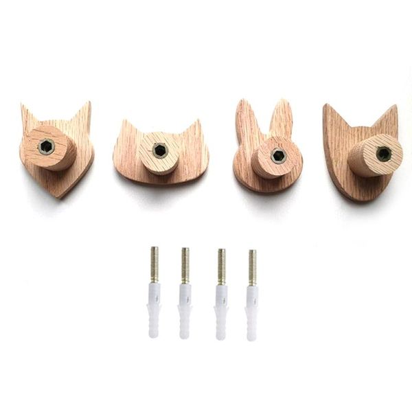 hooks & rails 4 pcs wooden animal head room wall garden ornament hangers bag hat holder home decorations accessories dropship
hooks & rails 4 pcs wooden animal head room wall garden ornament hangers bag hat holder home decorations accessories dropship