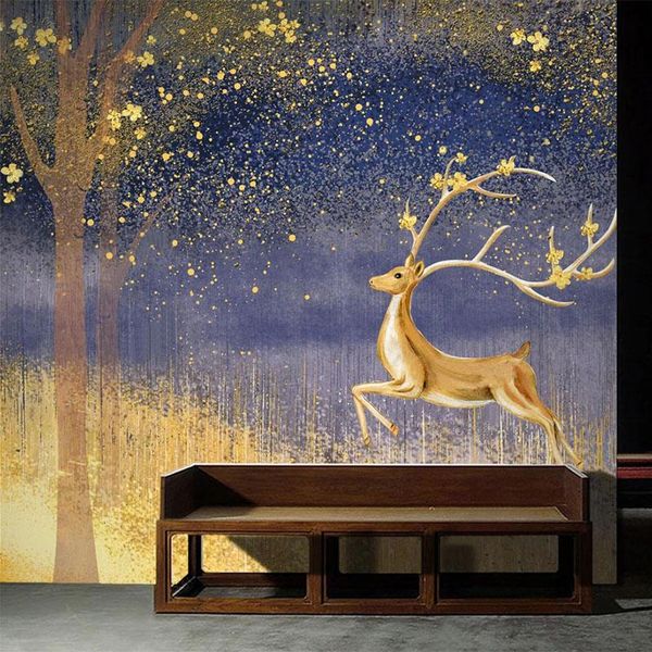 wallpapers custom po wallpaper 3d golden elk hand painted nordic woods mural living room tv sofa background decorative painting
wallpapers custom po wallpaper 3d golden elk hand painted nordic woods mural living room tv sofa background decorative painting