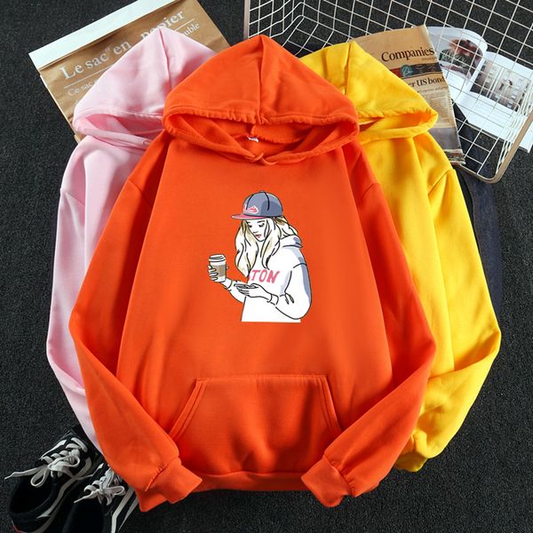 hoodie women's new autumn and winter with fleece and thick korean women's printed loose hooded jumper trend hoodies, Black
hoodie women's new autumn and winter with fleece and thick korean women's printed loose hooded jumper trend hoodies, Black