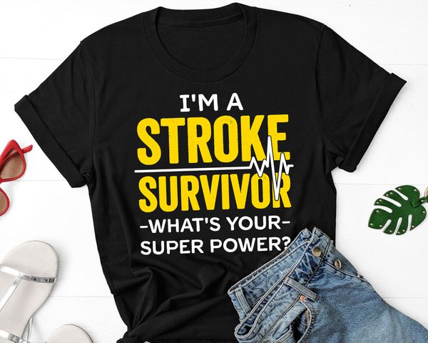Stroke Awareness Month Gift, Stroke Survivor T-shirt, Survivor Fighter Gift Tee, White;black
Stroke Awareness Month Gift, Stroke Survivor T-shirt, Survivor Fighter Gift Tee, White;black