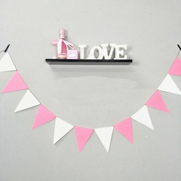 party decoration 4m 12flags pink fabric bunting personality baby show wedding birthday shower customize garden room garland
party decoration 4m 12flags pink fabric bunting personality baby show wedding birthday shower customize garden room garland