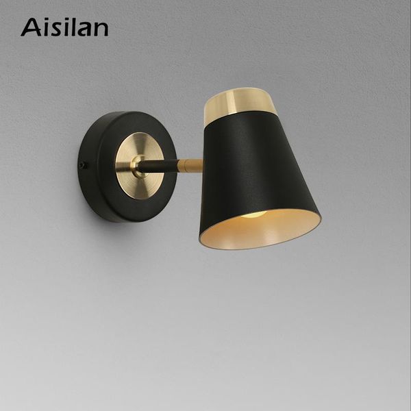 aisilan luxury wall light brushed black and golden lamp bedroom study led fixture 
aisilan luxury wall light brushed black and golden lamp bedroom study led fixture