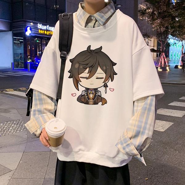 women's hoodies & sweatshirts genshin impact women kawaii pattern zhongli printed fake two oversized hoodie korean fashion anime winter, Black
women's hoodies & sweatshirts genshin impact women kawaii pattern zhongli printed fake two oversized hoodie korean fashion anime winter, Black
