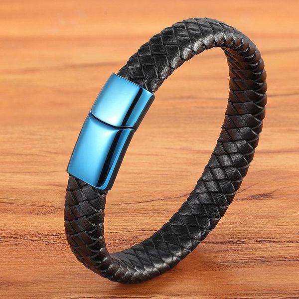 charm bracelets classic luxury with leather combination suture blue simple buckle titanium steel men's bracelet hand woven, Golden;silver
charm bracelets classic luxury with leather combination suture blue simple buckle titanium steel men's bracelet hand woven, Golden;silver