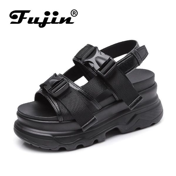 fujin muffin sandals female drop summer 2021 retro chic casual wild out thick sole sports women shoes, Black
fujin muffin sandals female drop summer 2021 retro chic casual wild out thick sole sports women shoes, Black