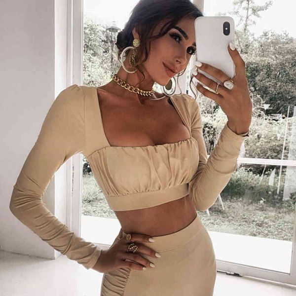 glamaker long sleeve two piece suit women fashion pleated crop and shorts suit sets female autumn bodycon club outfits 210412, White
glamaker long sleeve two piece suit women fashion pleated crop and shorts suit sets female autumn bodycon club outfits 210412, White