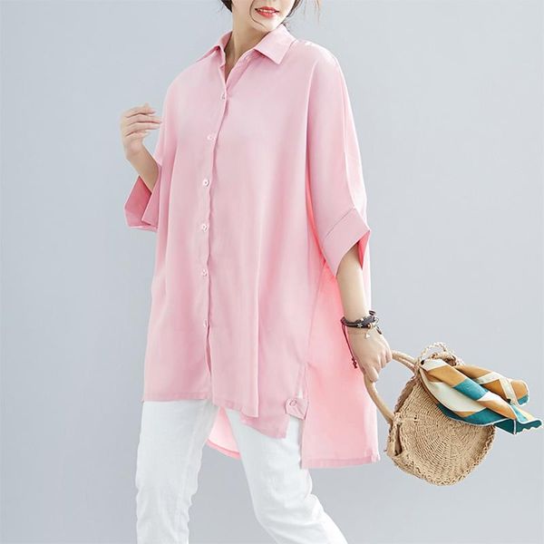 women's blouses & shirts women short sleeve 2022 summer high low blouse vintage shirt female casual tunic blusas loose lapel che, White
women's blouses & shirts women short sleeve 2022 summer high low blouse vintage shirt female casual tunic blusas loose lapel che, White